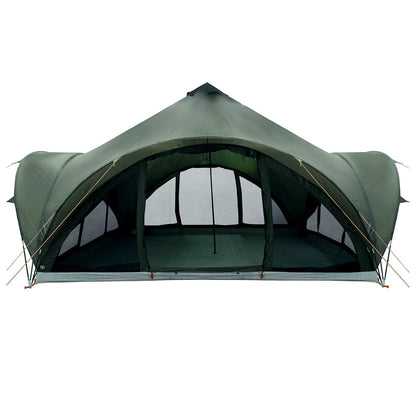 vidaXL Tipi Tent with Roof Army green 18-Person Polyester and Steel