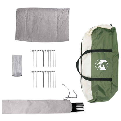 vidaXL Tipi Tent with Roof Green 6-Person Polyester and Steel