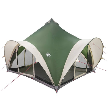 vidaXL Tipi Tent with Roof Green 6-Person Polyester and Steel