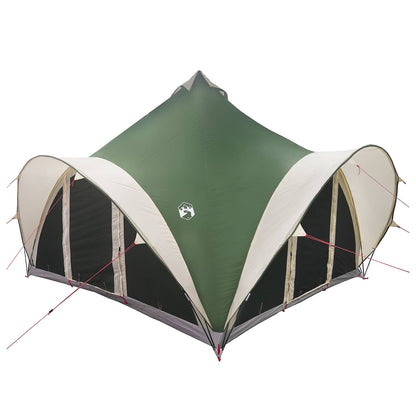 vidaXL Tipi Tent with Roof Green 6-Person Polyester and Steel