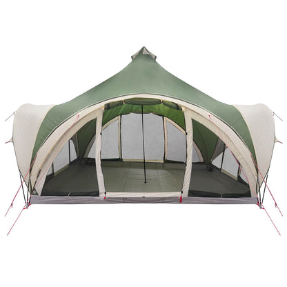 vidaXL Tipi Tent with Roof Green 6-Person Polyester and Steel