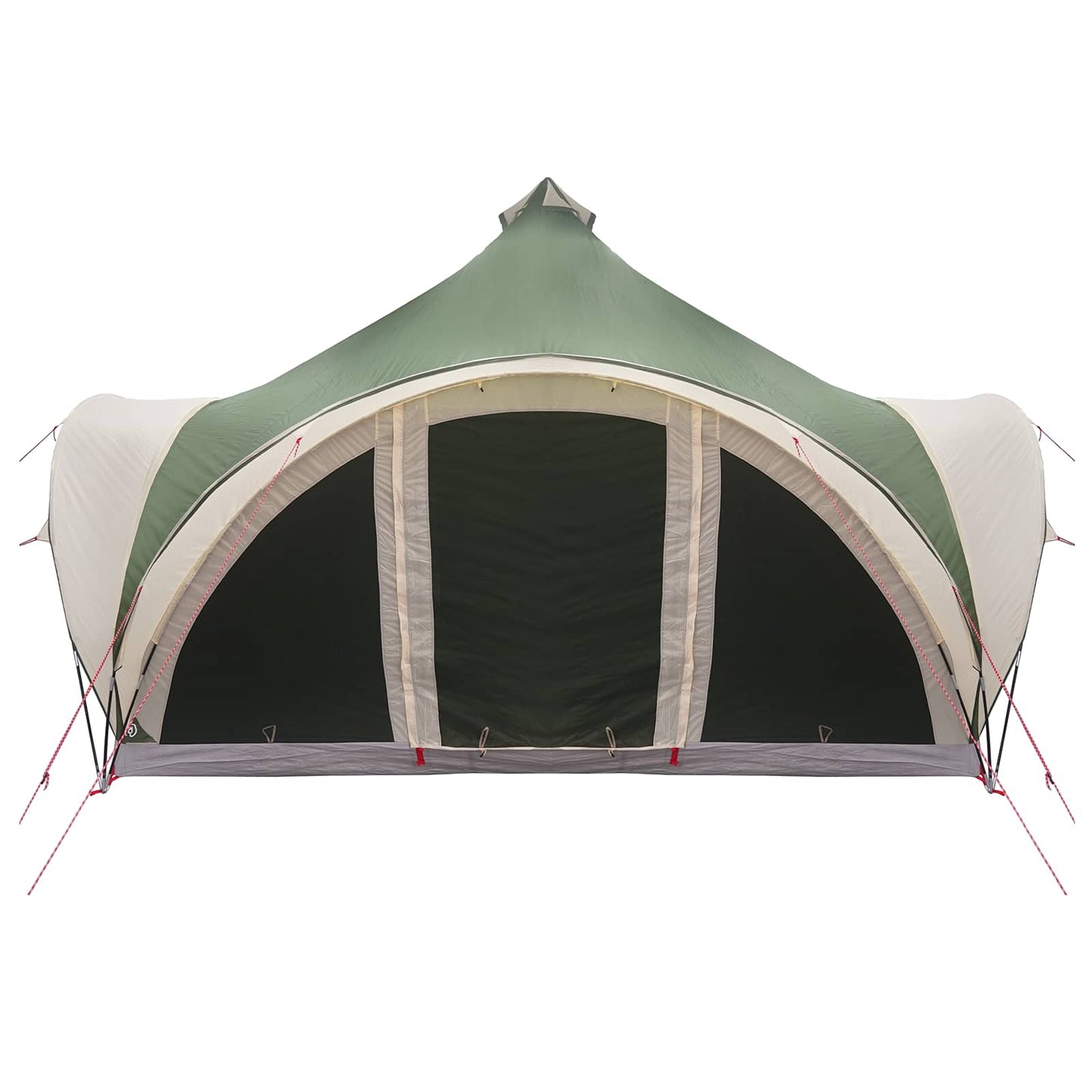 vidaXL Tipi Tent with Roof Green 6-Person Polyester and Steel