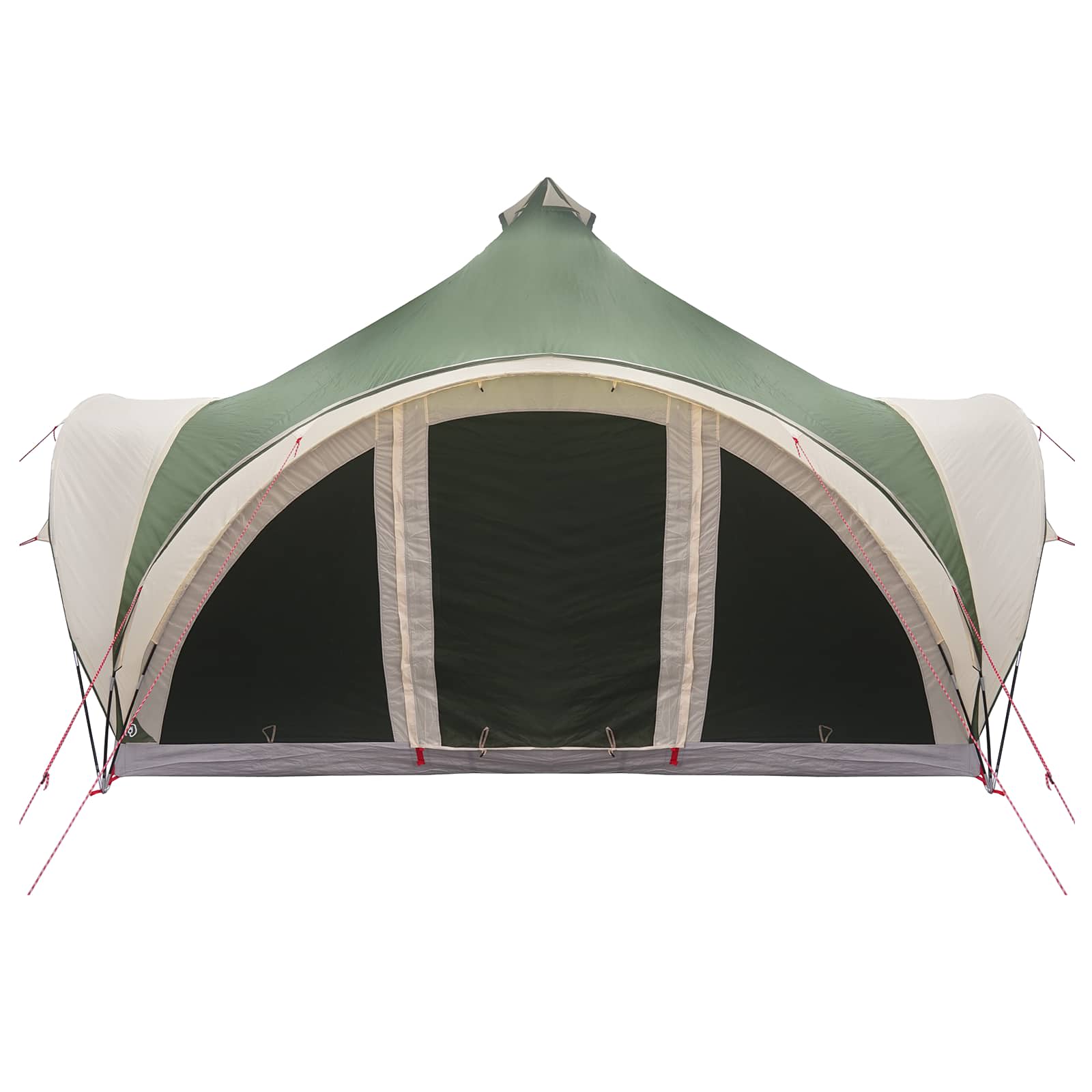 vidaXL Tipi Tent with Roof Green 6-Person Polyester and Steel