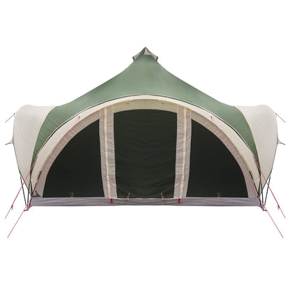 vidaXL Tipi Tent with Roof Green 6-Person Polyester and Steel