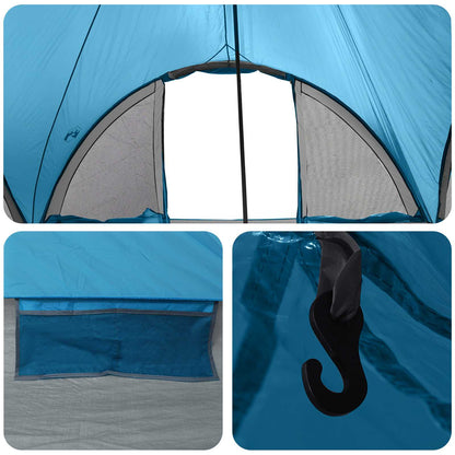 vidaXL Tipi Tent with Roof Blue 6-Person Polyester and Steel