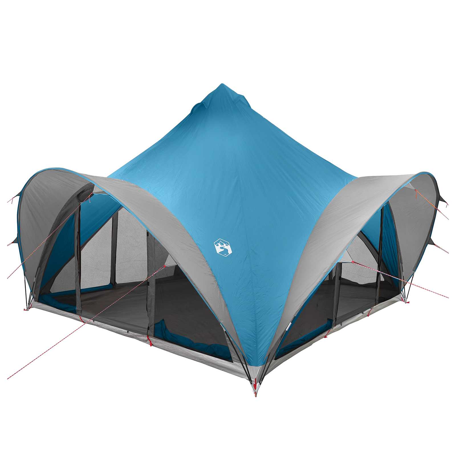 vidaXL Tipi Tent with Roof Blue 6-Person Polyester and Steel