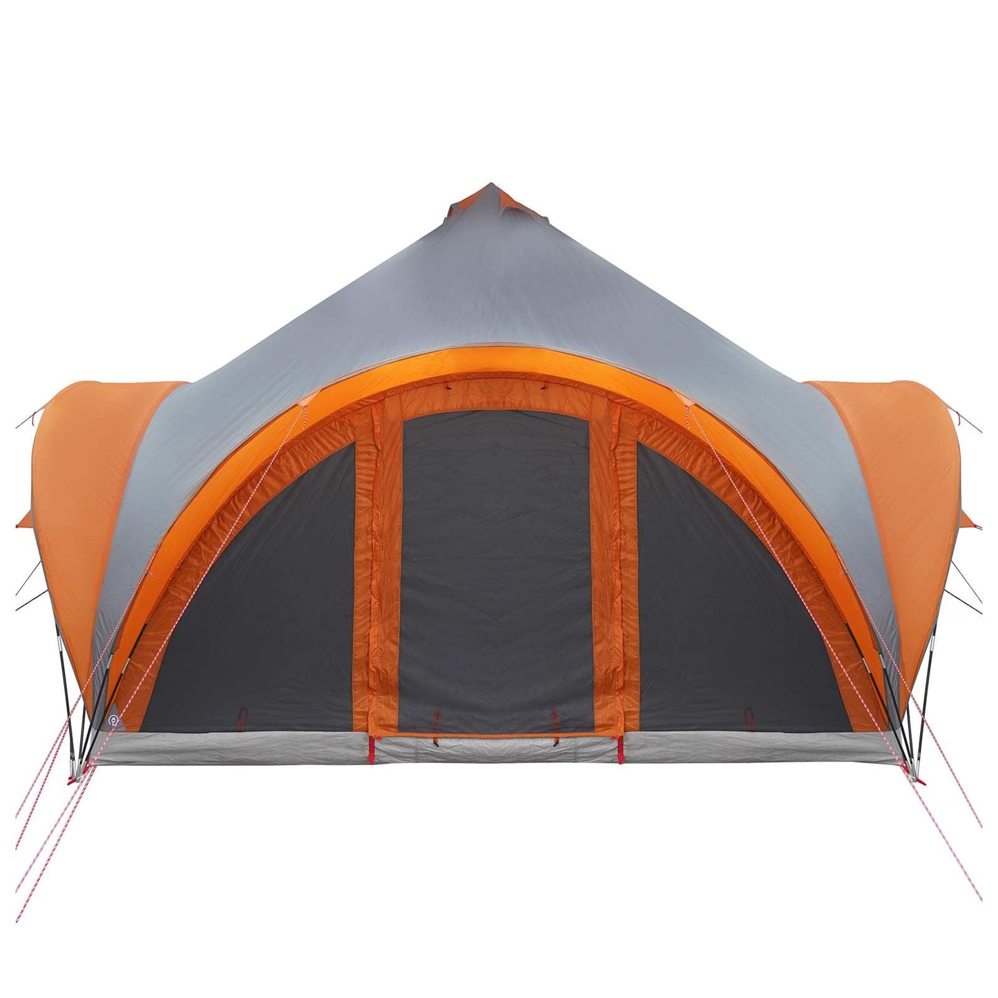 vidaXL Tipi Tent Grey and Orange 6-Person Polyester and Steel