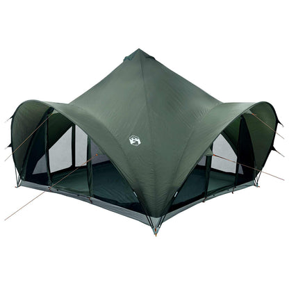 vidaXL Tipi Tent with Roof Army green 6-Person Polyester and Steel