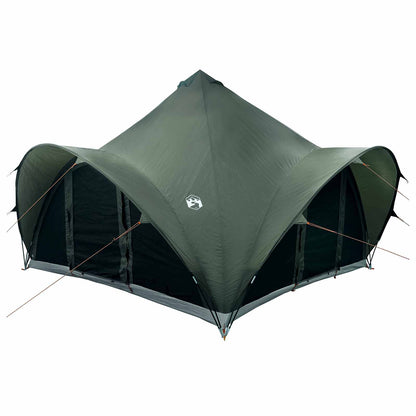 vidaXL Tipi Tent with Roof Army green 6-Person Polyester and Steel