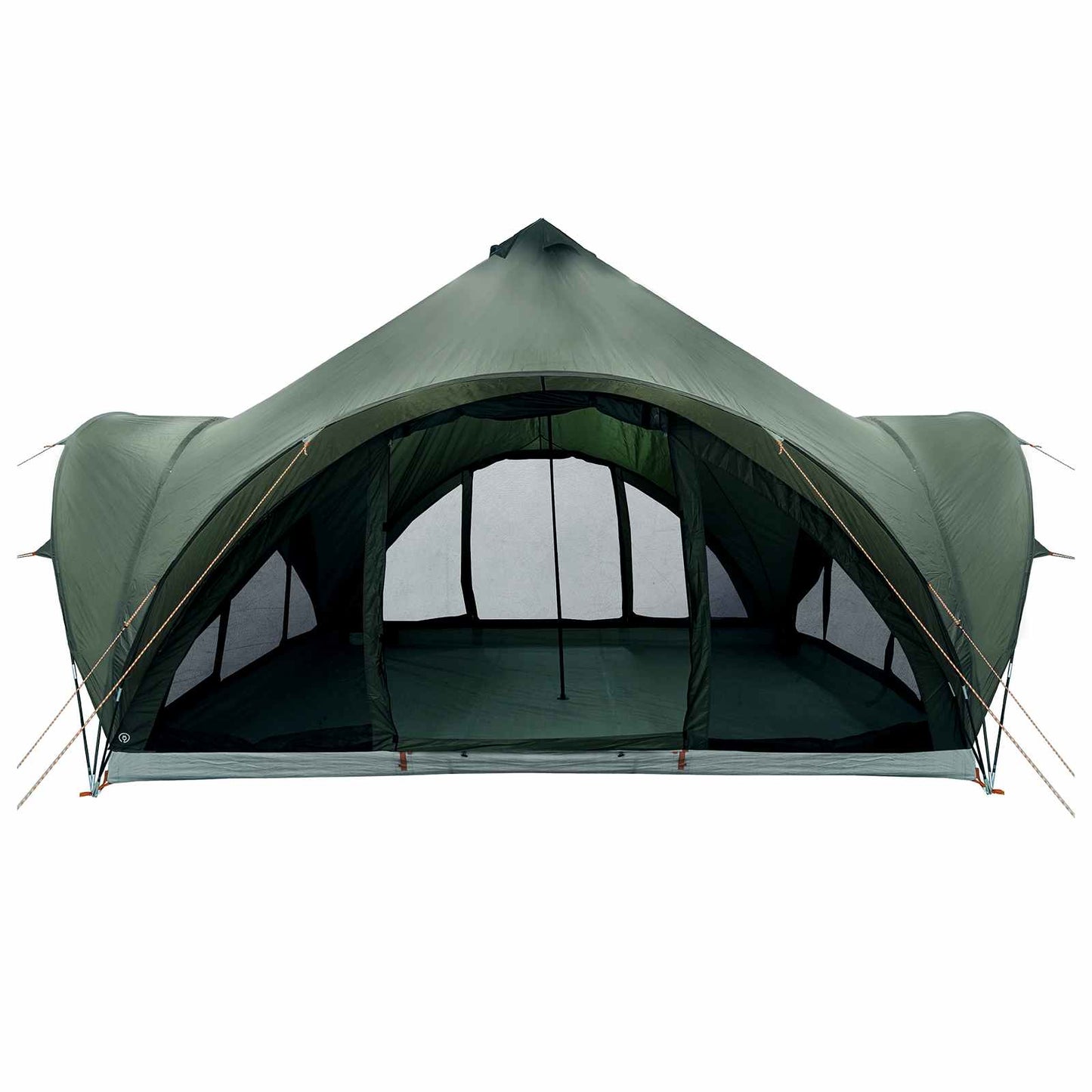 vidaXL Tipi Tent with Roof Army green 6-Person Polyester and Steel