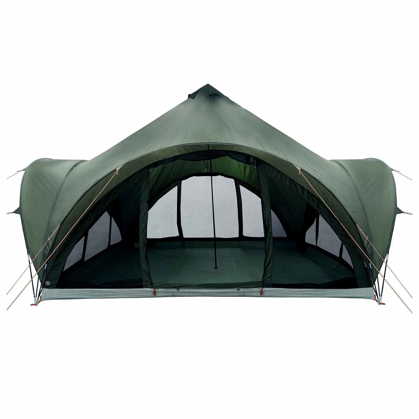 vidaXL Tipi Tent with Roof Army green 6-Person Polyester and Steel