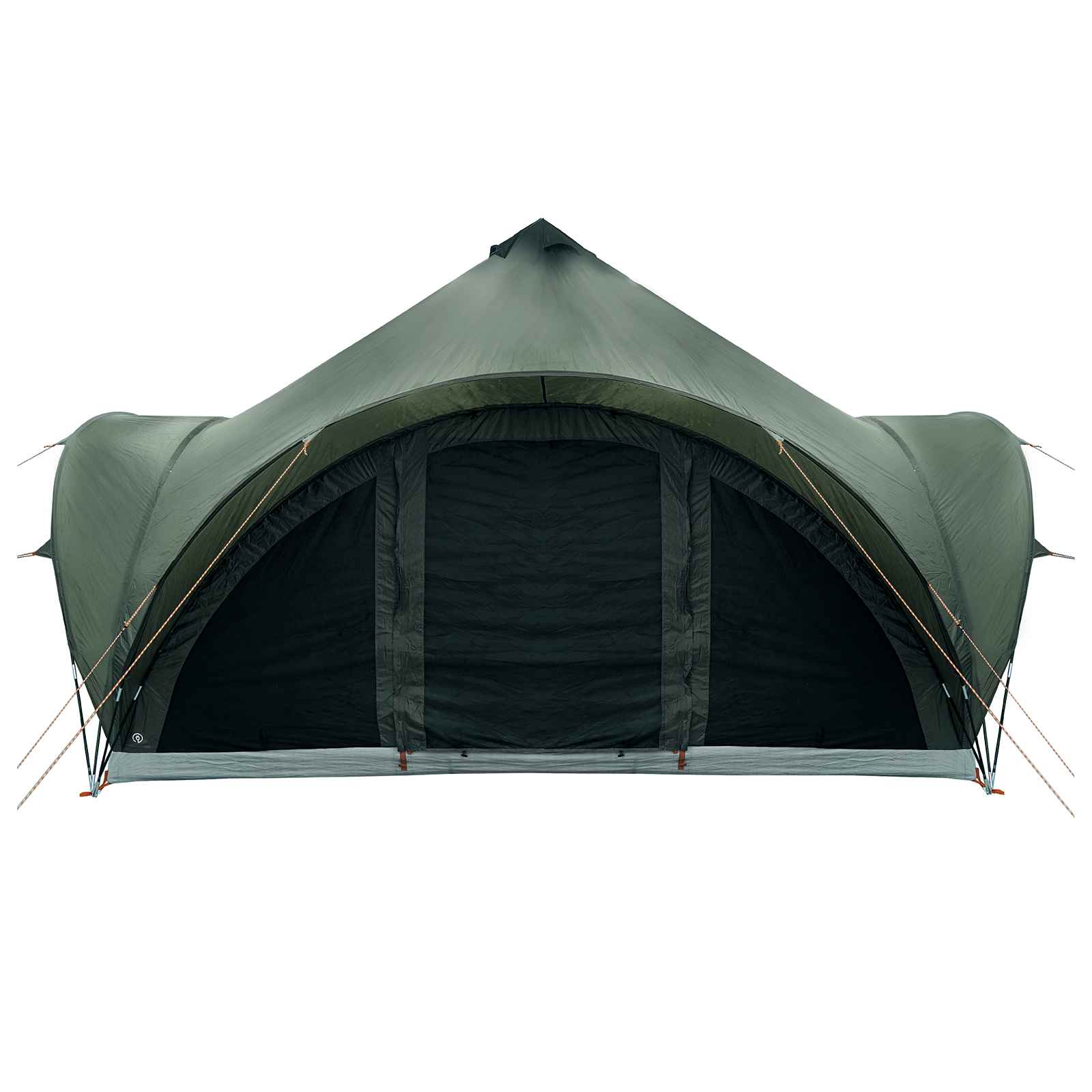 vidaXL Tipi Tent with Roof Army green 6-Person Polyester and Steel
