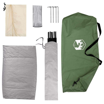vidaXL Camping Tent 2-Person Green 185T Polyester with PU coating - 190 x 140 x 105 cm