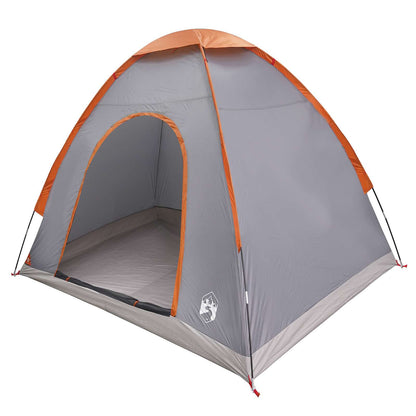 vidaXL Camping Tent 2-Person Grey and Orange - 190 x 140 x 105 cm