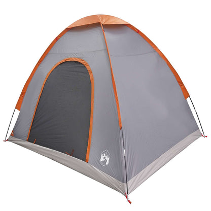 vidaXL Camping Tent 2-Person Grey and Orange - 190 x 140 x 105 cm