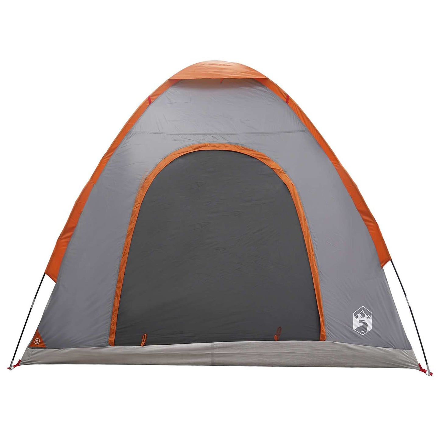 vidaXL Camping Tent 2-Person Grey and Orange - 190 x 140 x 105 cm