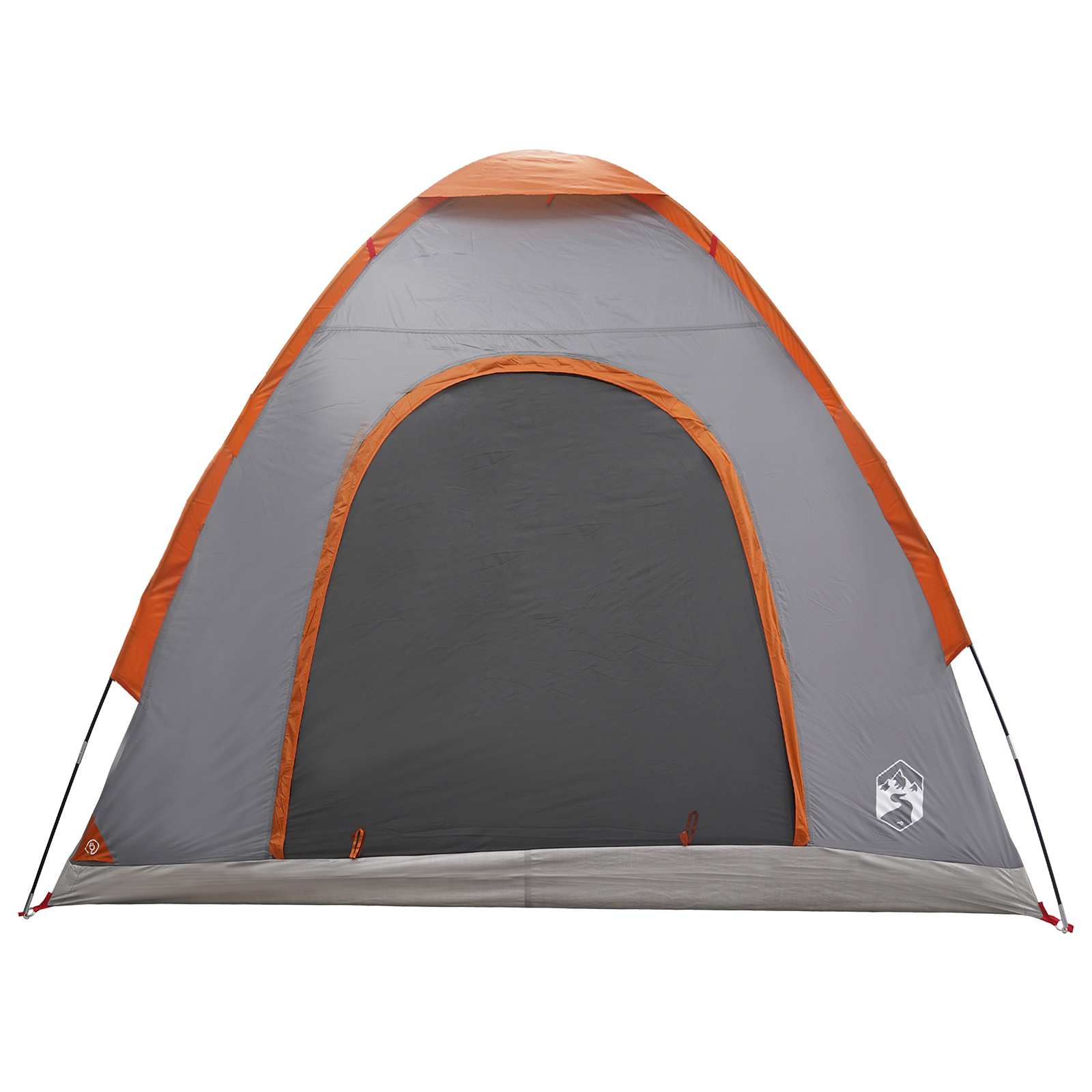vidaXL Camping Tent 2-Person Grey and Orange - 190 x 140 x 105 cm