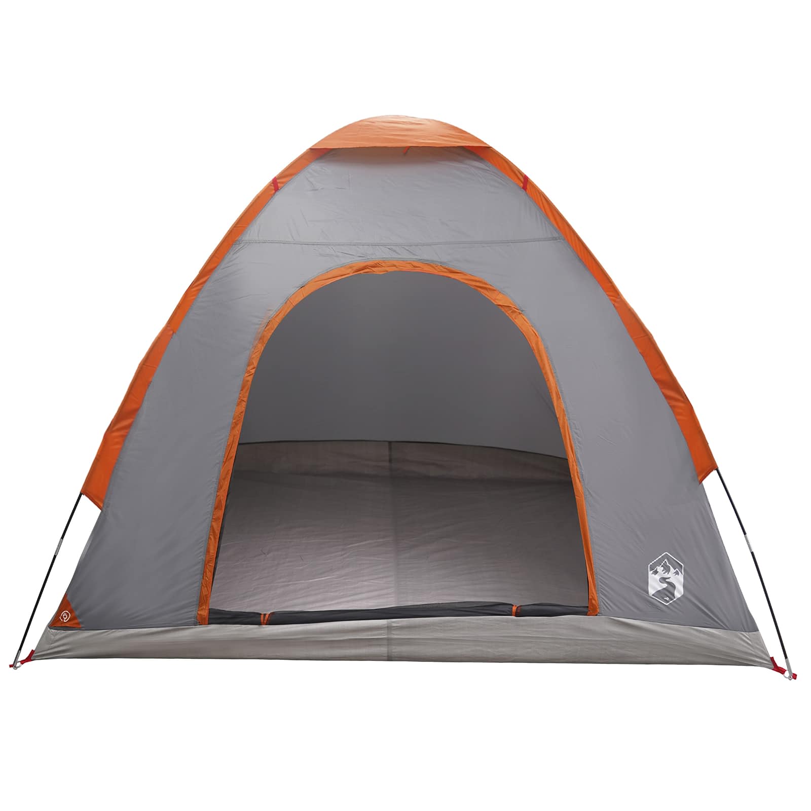 vidaXL Camping Tent 2-Person Grey and Orange - 190 x 140 x 105 cm