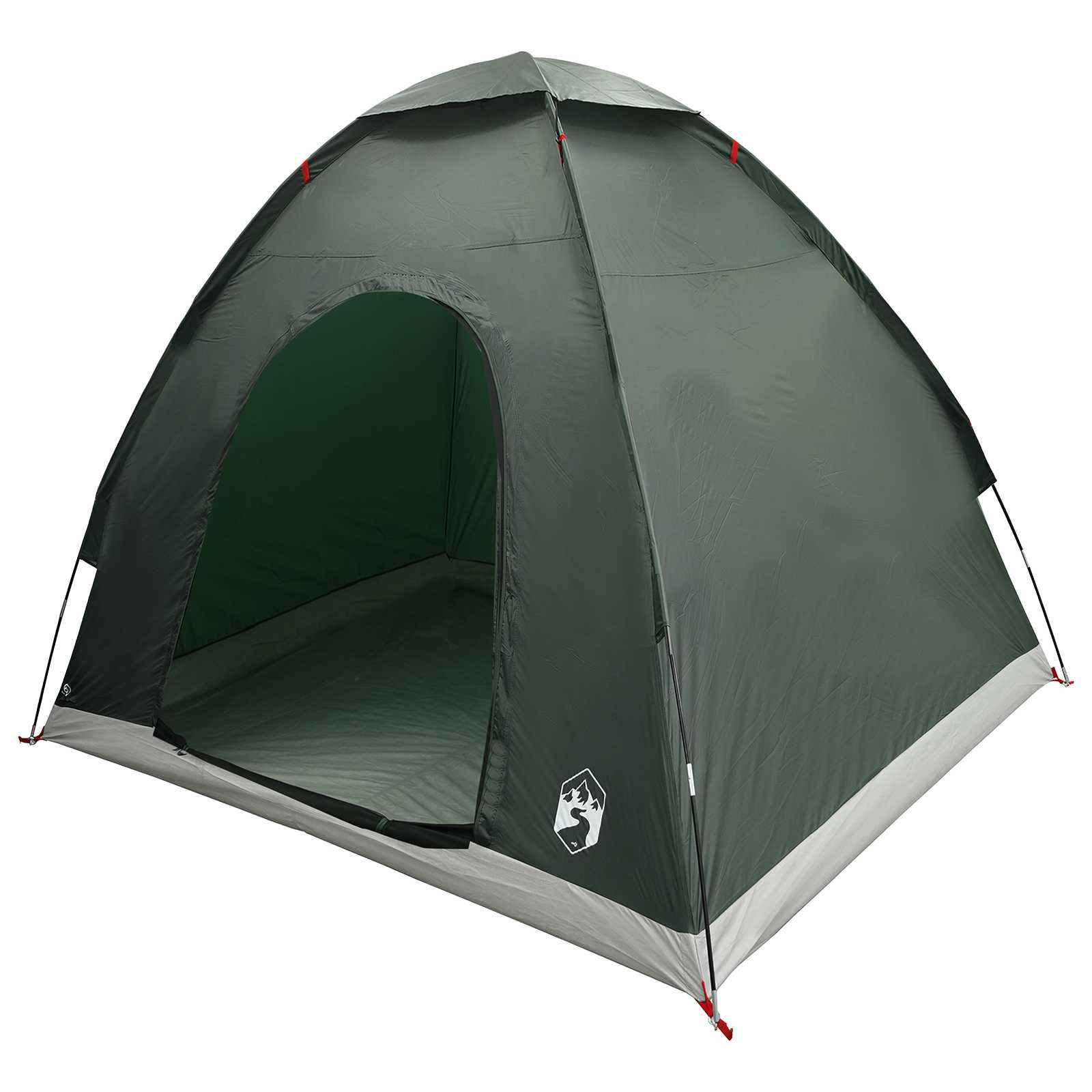 vidaXL Camping Tent 2-Person Army Green 185T Polyester with PU coating - 190 x 140 x 105 cm