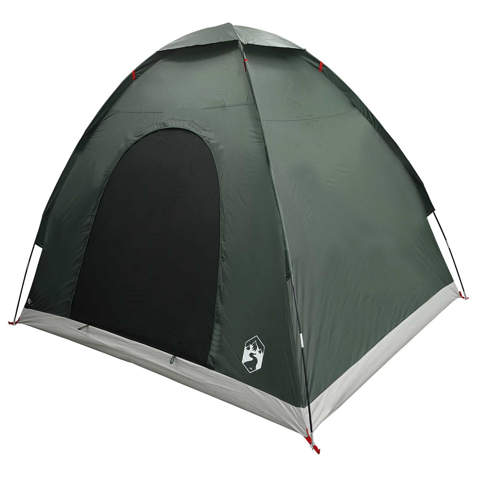 vidaXL Camping Tent 2-Person Army Green 185T Polyester with PU coating - 190 x 140 x 105 cm