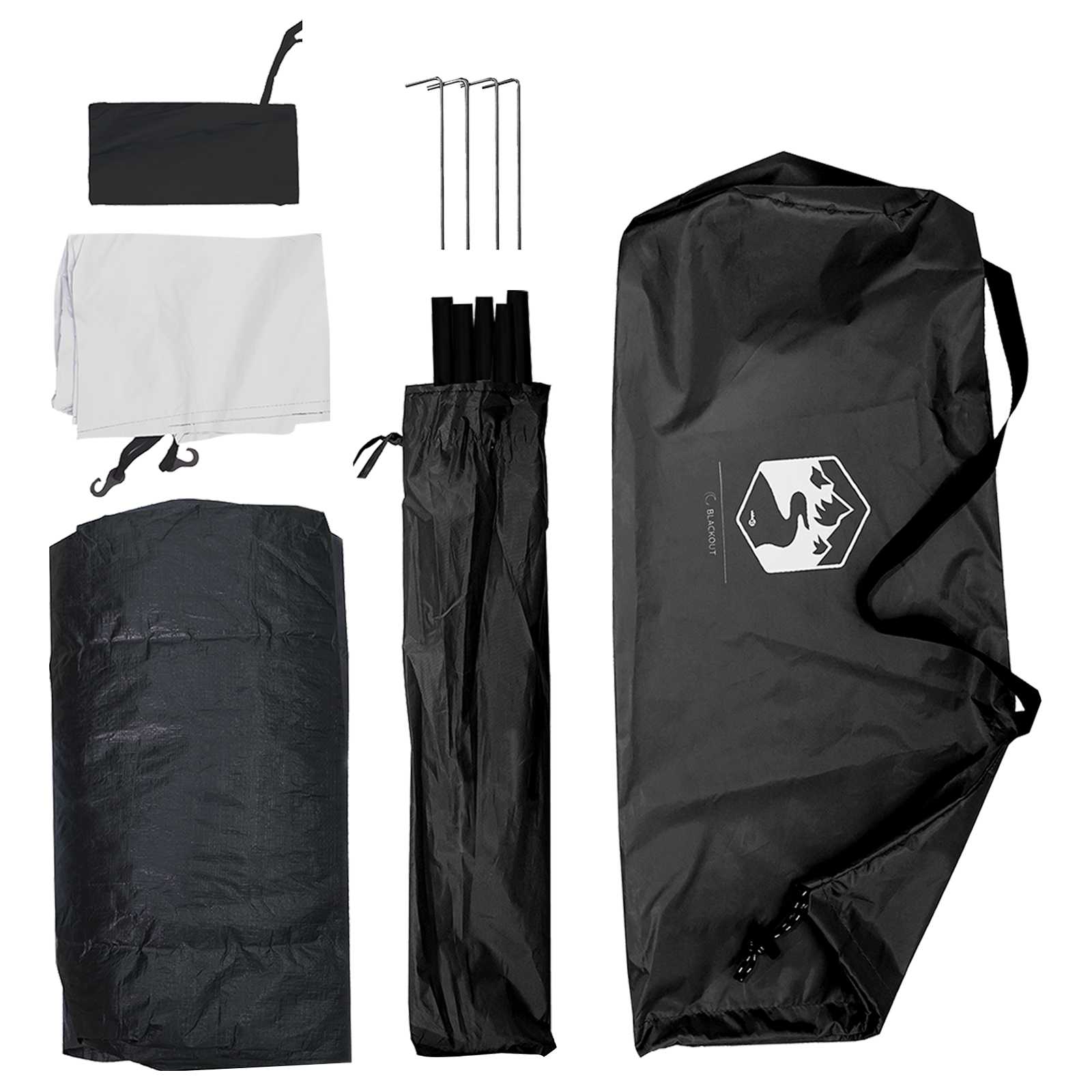 vidaXL Camping Tent 2-Person White Blackout