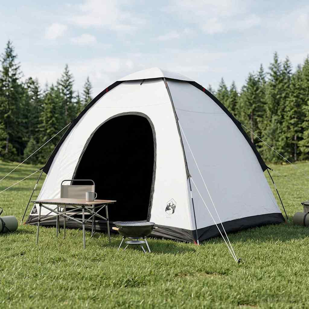 vidaXL Camping Tent 2-Person White Blackout