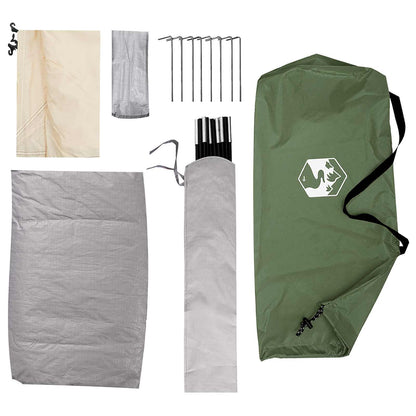 vidaXL Camping Tent 4-Person Green 185T Polyester with PU coating - 275 x 215 x 125 cm