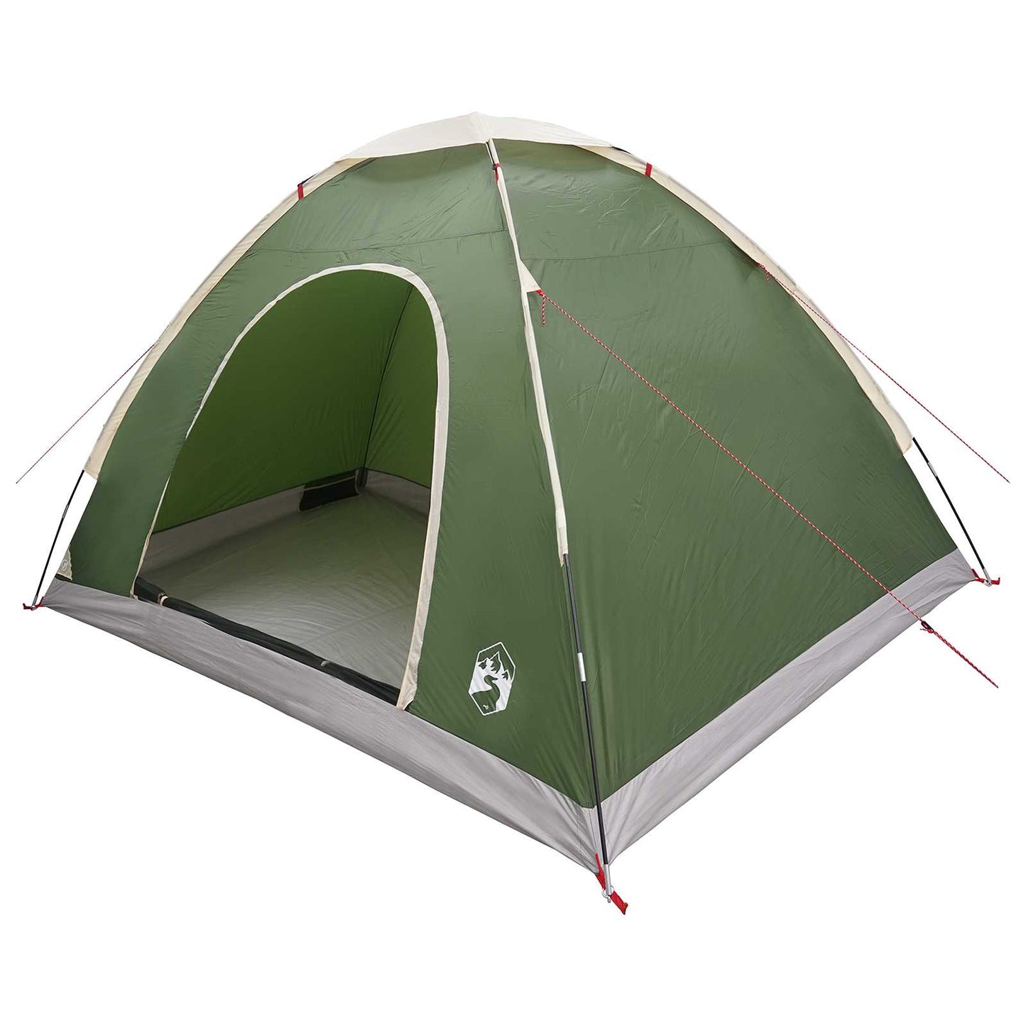 vidaXL Camping Tent 4-Person Green 185T Polyester with PU coating - 275 x 215 x 125 cm