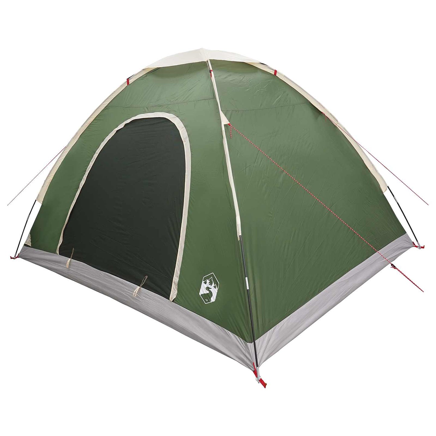 vidaXL Camping Tent 4-Person Green 185T Polyester with PU coating - 275 x 215 x 125 cm
