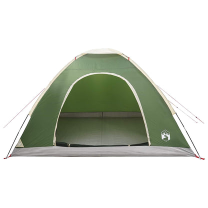 vidaXL Camping Tent 4-Person Green 185T Polyester with PU coating - 275 x 215 x 125 cm