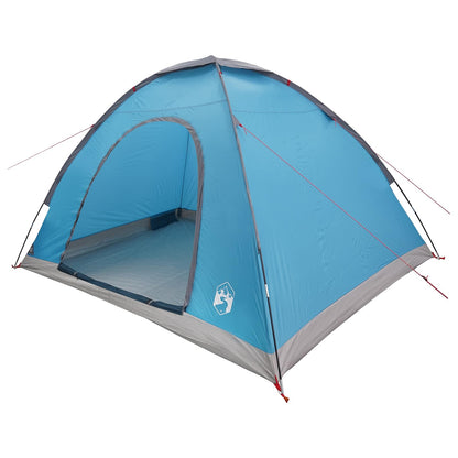 vidaXL Camping Tent 4-Person Blue 185T Polyester with PU coating - 275 x 215 x 125 cm