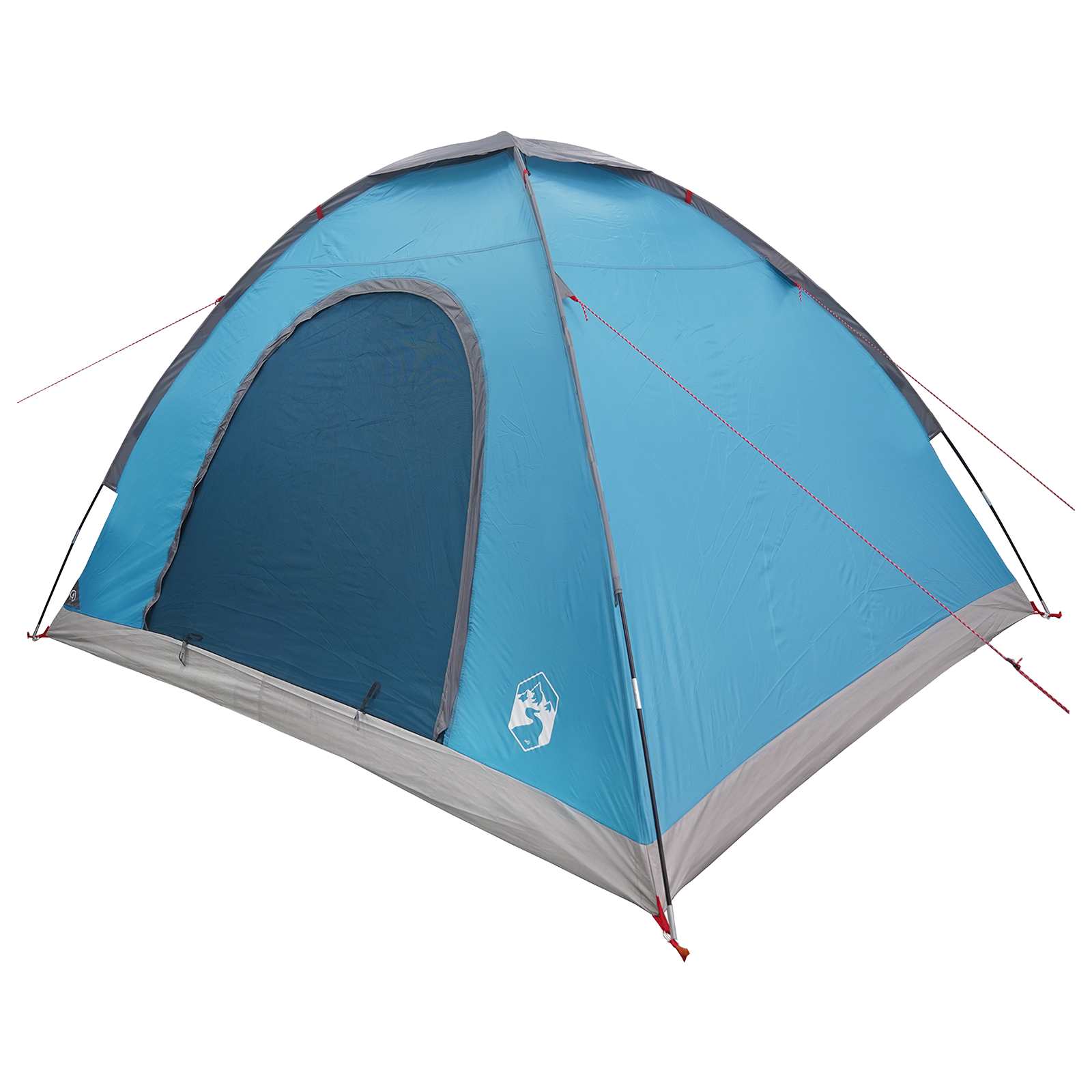 vidaXL Camping Tent 4-Person Blue 185T Polyester with PU coating - 275 x 215 x 125 cm