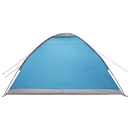 vidaXL Camping Tent 4-Person Blue 185T Polyester with PU coating - 275 x 215 x 125 cm