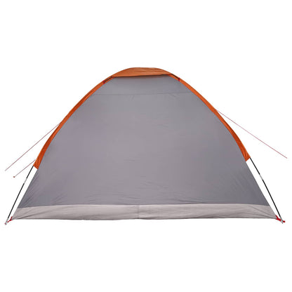 vidaXL Camping Tent 4-Person Grey and Orange - 275 x 215 x 125 cm