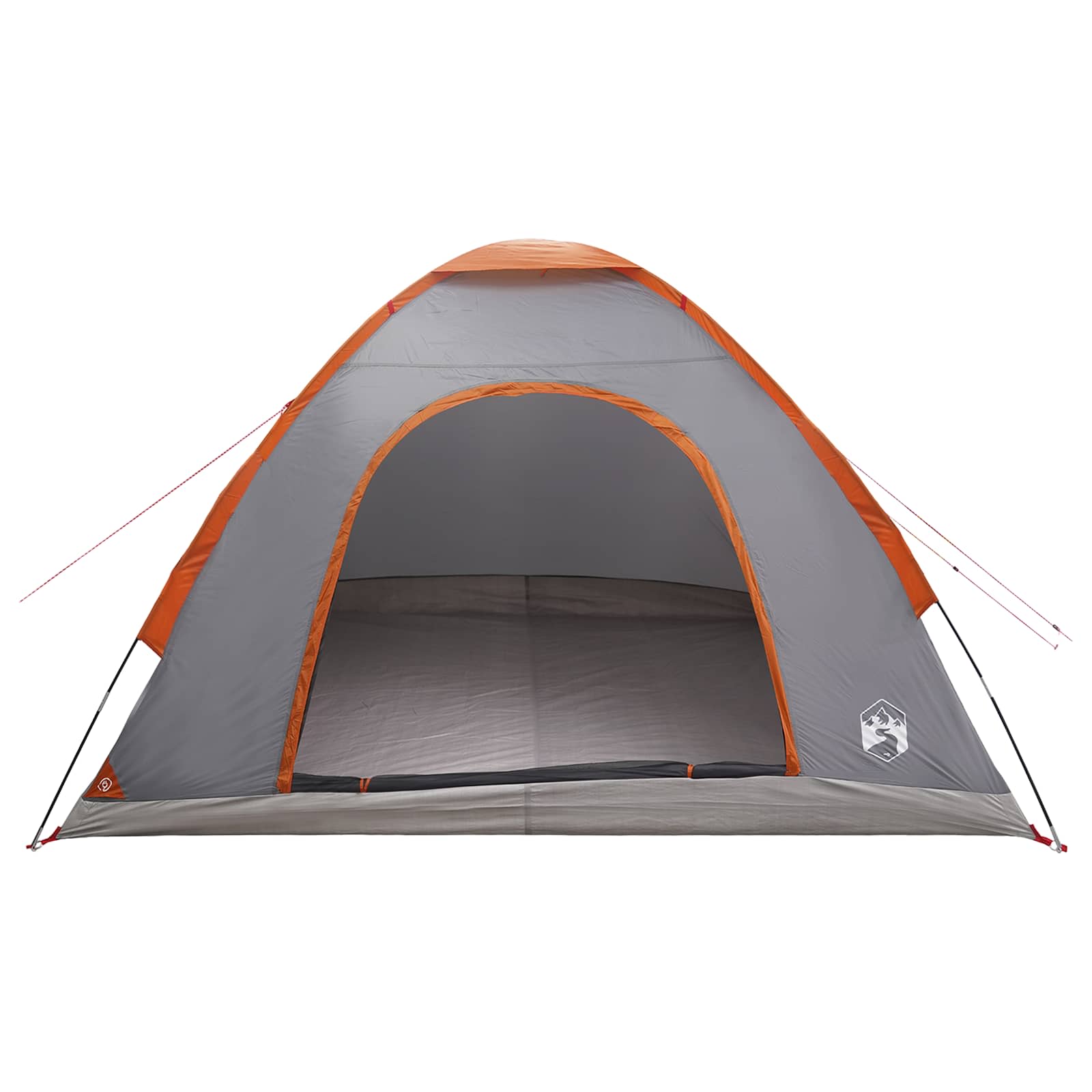 vidaXL Camping Tent 4-Person Grey and Orange - 275 x 215 x 125 cm