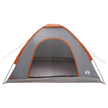 vidaXL Camping Tent 4-Person Grey and Orange - 275 x 215 x 125 cm