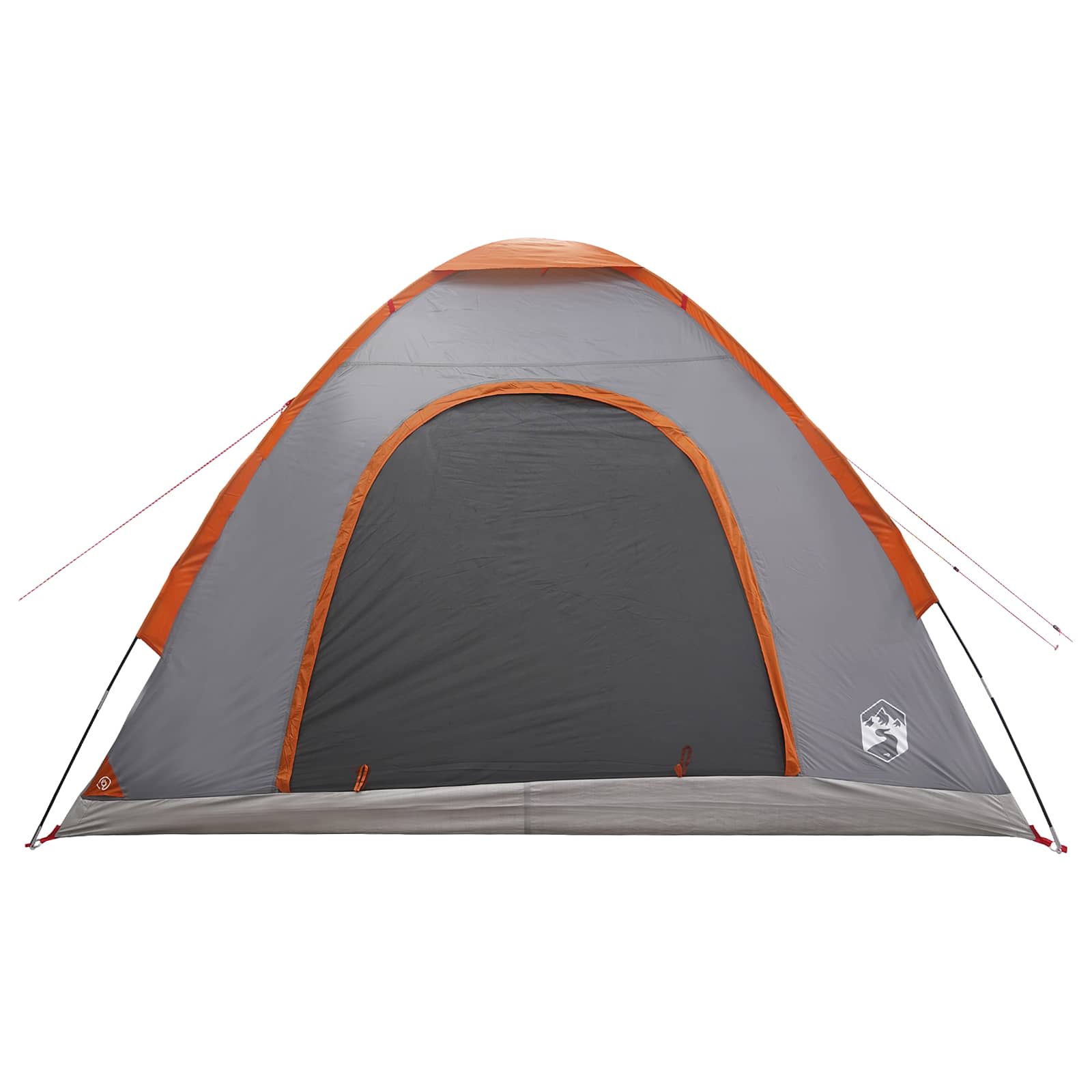 vidaXL Camping Tent 4-Person Grey and Orange - 275 x 215 x 125 cm