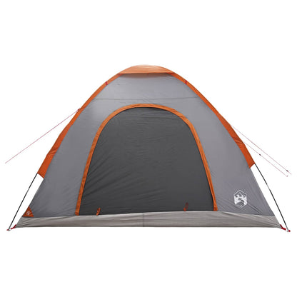 vidaXL Camping Tent 4-Person Grey and Orange - 275 x 215 x 125 cm