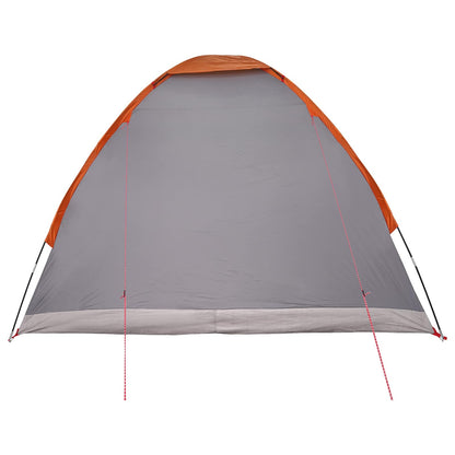 vidaXL Camping Tent 4-Person Grey and Orange - 275 x 215 x 125 cm