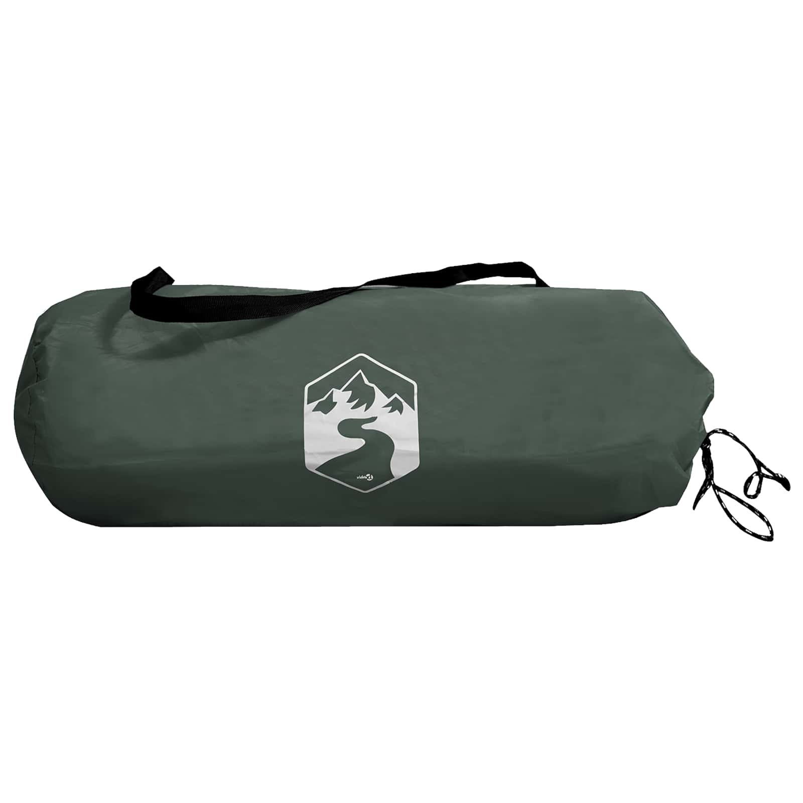 vidaXL Camping Tent 4-Person Army Green 185T Polyester with PU coating - 275 x 215 x 125 cm