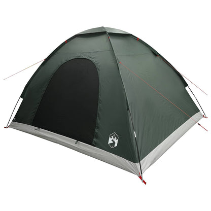vidaXL Camping Tent 4-Person Army Green 185T Polyester with PU coating - 275 x 215 x 125 cm