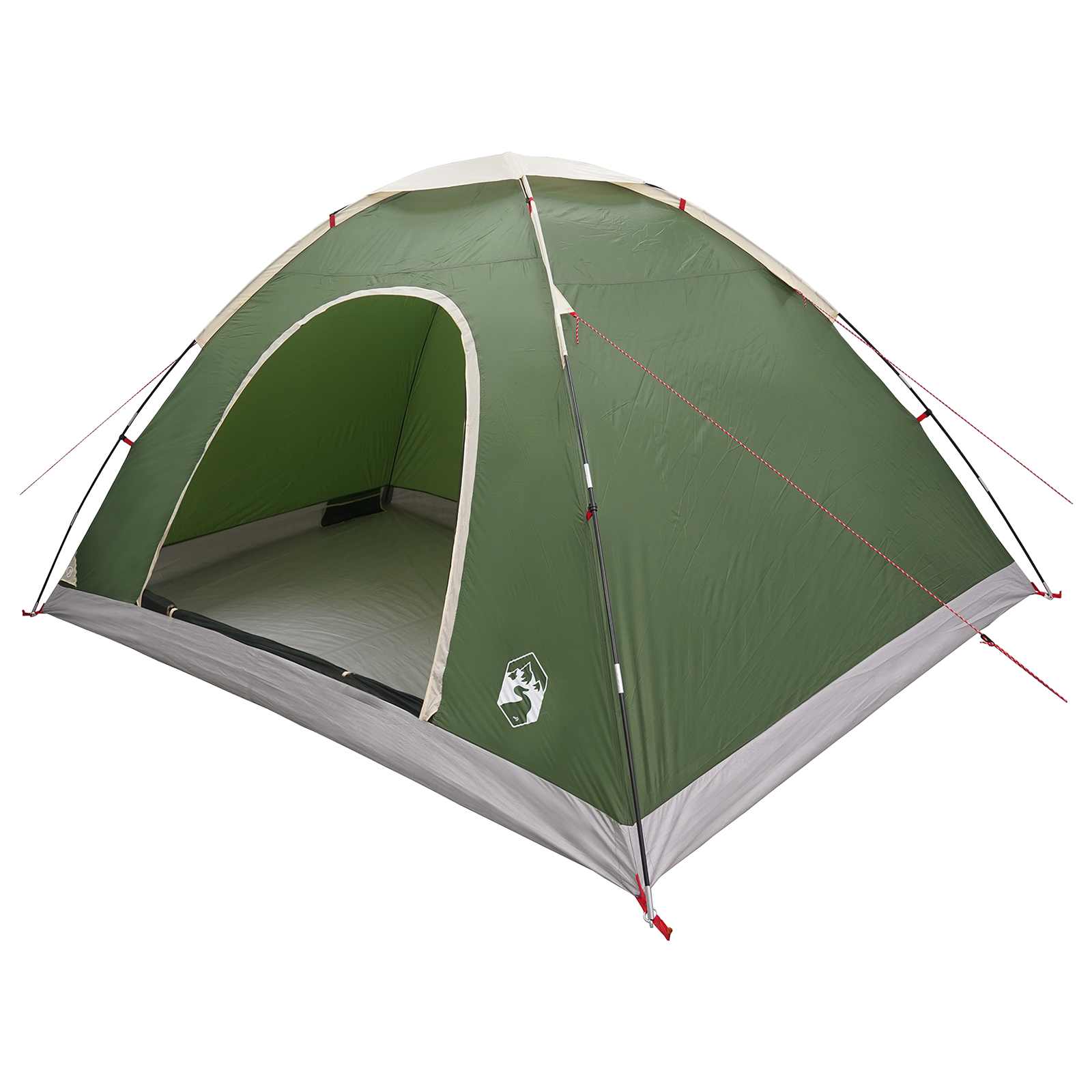 vidaXL Camping Tent 6-Person Green 185T Polyester with PU coating - 335 x 275 x 180 cm