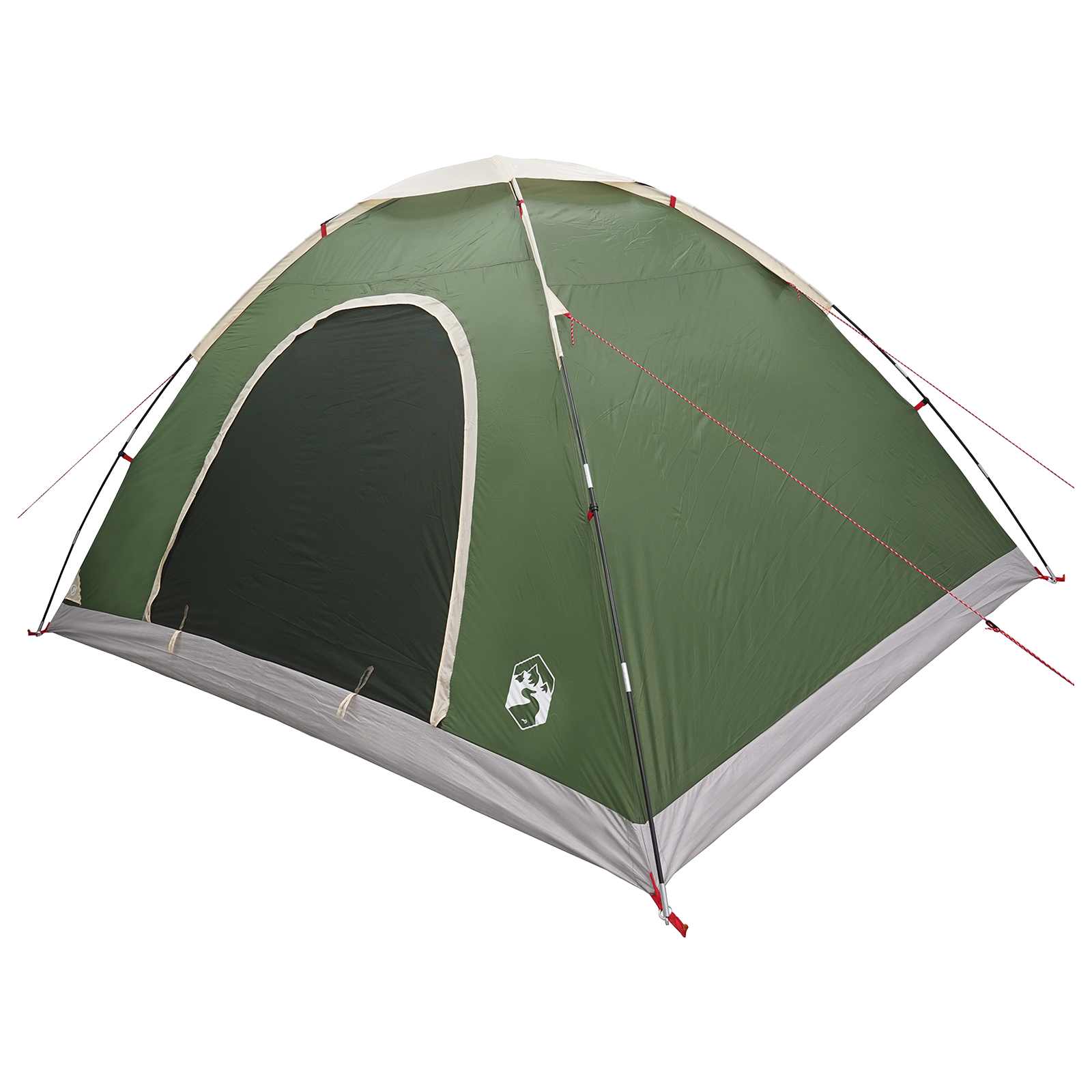 vidaXL Camping Tent 6-Person Green 185T Polyester with PU coating - 335 x 275 x 180 cm