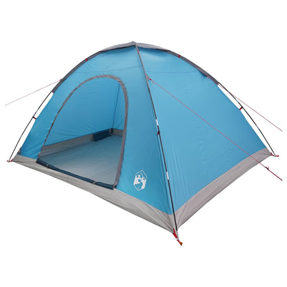 vidaXL Camping Tent 6-Person Blue 185T Polyester with PU coating - 335 x 275 x 180 cm