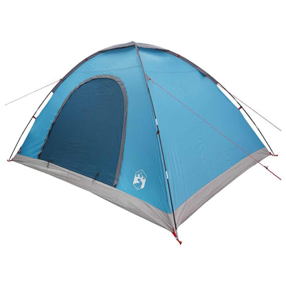 vidaXL Camping Tent 6-Person Blue 185T Polyester with PU coating - 335 x 275 x 180 cm