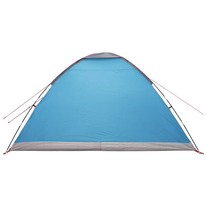 vidaXL Camping Tent 6-Person Blue 185T Polyester with PU coating - 335 x 275 x 180 cm
