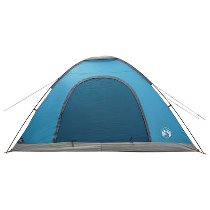 vidaXL Camping Tent 6-Person Blue 185T Polyester with PU coating - 335 x 275 x 180 cm