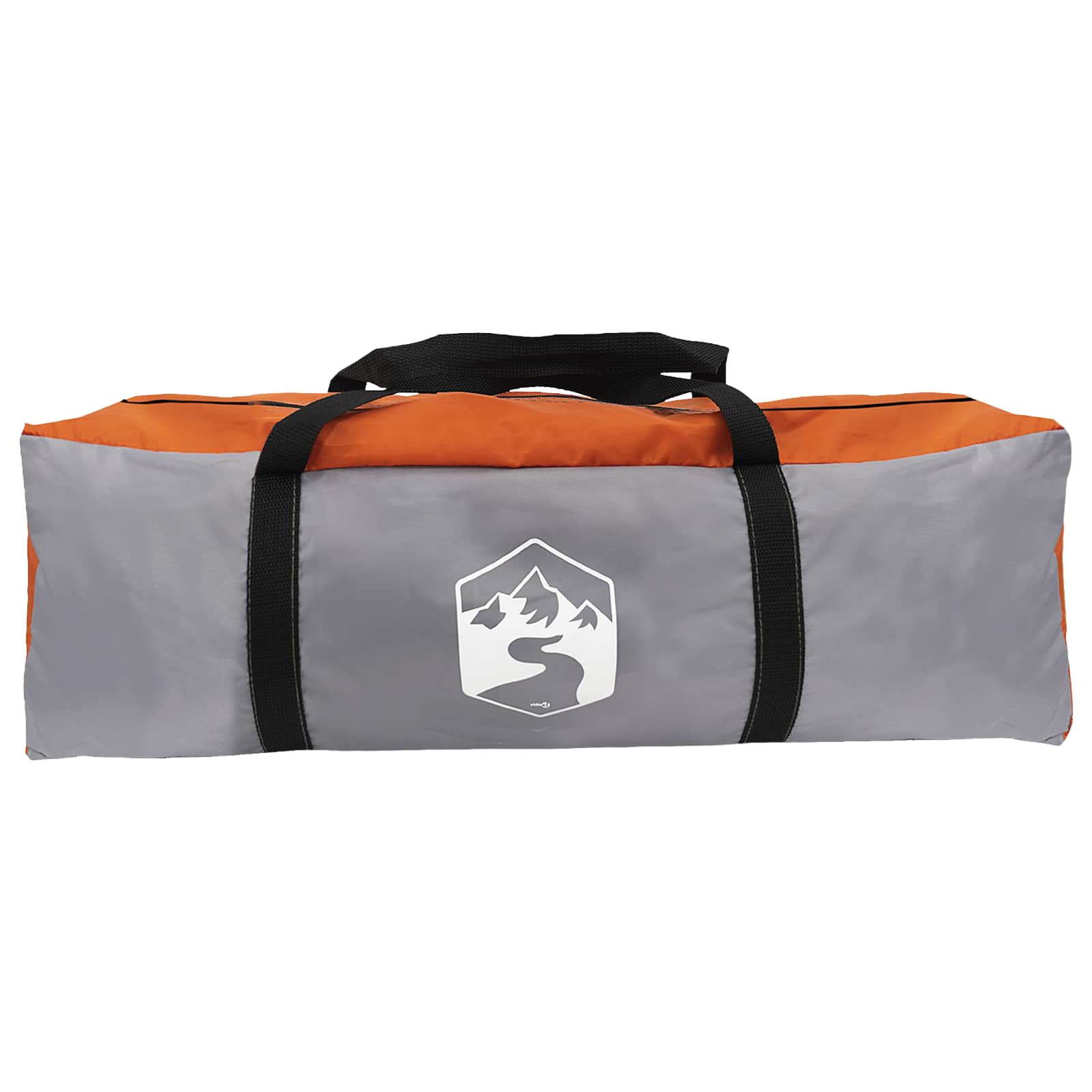 vidaXL Camping Tent 6-Person Grey and Orange - 335 x 275 x 180 cm