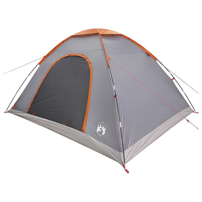 vidaXL Camping Tent 6-Person Grey and Orange - 335 x 275 x 180 cm