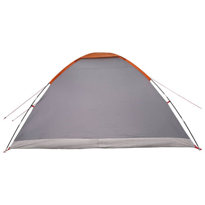 vidaXL Camping Tent 6-Person Grey and Orange - 335 x 275 x 180 cm
